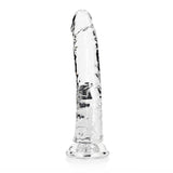 RealRock Crystal Clear Slim 9 in. Dildo Clear - Royal Sins