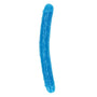 RealRock Glow in the Dark Double Dong 12 in. Dual - Ended Dildo Neon Blue - Royal Sins