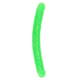 RealRock Glow in the Dark Double Dong 12 in. Dual - Ended Dildo Neon Green - Royal Sins