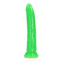 RealRock Glow in the Dark Slim 11 in. Dildo Neon Green - Royal Sins