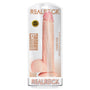 RealRock Realistic 12 in. Straight Dildo With Balls and Suction Cup Beige - Royal Sins