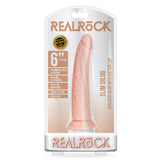 RealRock Realistic 6 in. Slim Dildo With Suction Cup Beige - Royal Sins
