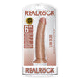 RealRock Realistic 6 in. Slim Dildo With Suction Cup Tan - Royal Sins