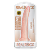 RealRock Realistic 8 in. Slim Dildo With Suction Cup Beige - Royal Sins