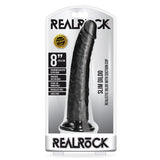 RealRock Realistic 8 in. Slim Dildo With Suction Cup Black - Royal Sins