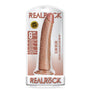 RealRock Realistic 8 in. Slim Dildo With Suction Cup Tan - Royal Sins