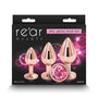 Rear Assets 3 - Piece Metal Plug Kit Rose Gold/Pink - Royal Sins