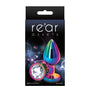 Rear Assets Metal Anal Plug Medium Multicolor/Clear - Royal Sins