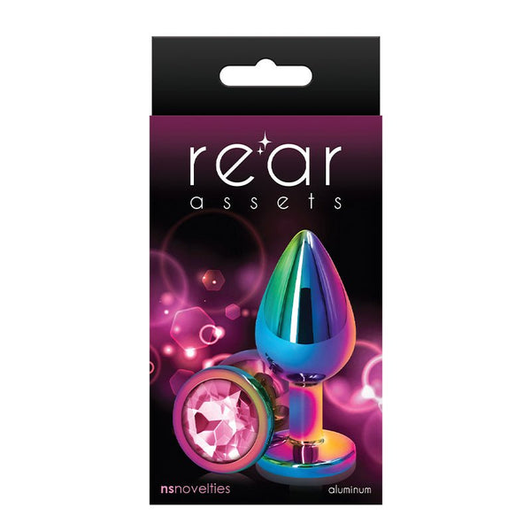 Rear Assets Metal Anal Plug Medium Multicolor/Pink - Royal Sins