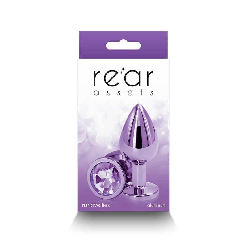 Rear Assets Metal Anal Plug Medium Purple - Royal Sins