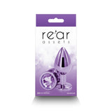Rear Assets Metal Anal Plug Medium Purple - Royal Sins
