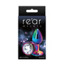 Rear Assets Metal Anal Plug Small Multicolor/Clear - Royal Sins
