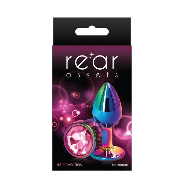 Rear Assets Metal Anal Plug Small Multicolor/Pink - Royal Sins