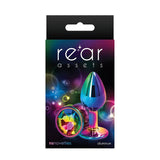Rear Assets Metal Anal Plug Small Multicolor/Rainbow - Royal Sins