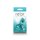 Rear Assets Metal Anal Plug Small Teal - Royal Sins