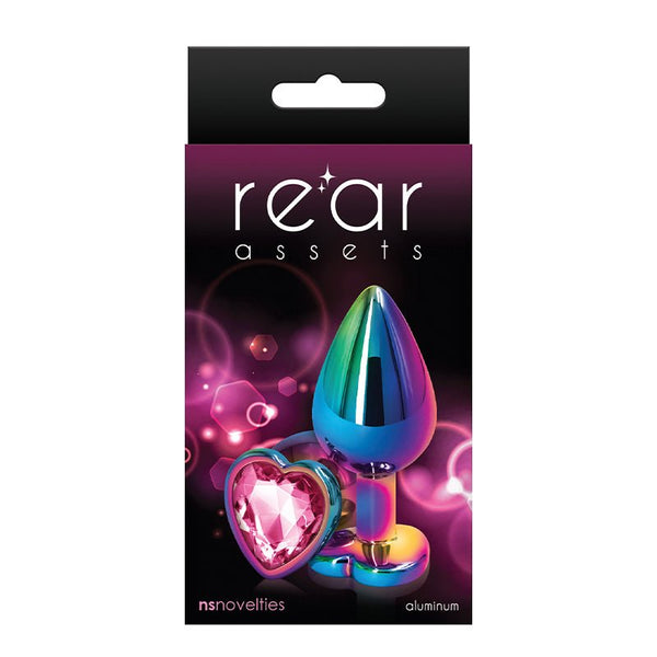 Rear Assets Metal Heart Plug Medium Multicolor/Pink - Royal Sins