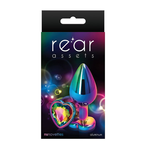 Rear Assets Metal Heart Plug Medium Multicolor/Rainbow - Royal Sins