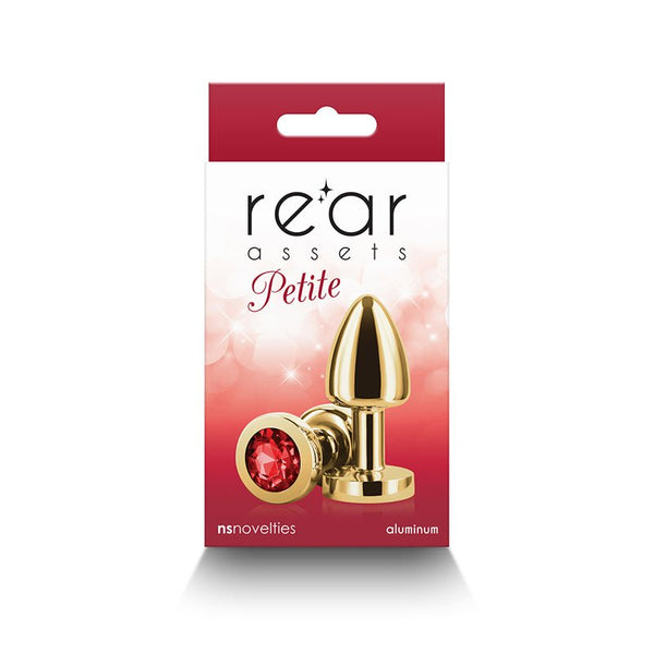 Rear Assets Petite Metal Anal Plug Gold/Red - Royal Sins
