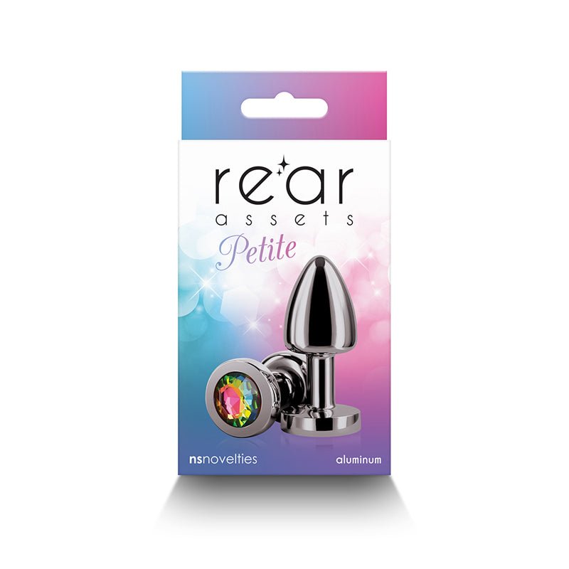 Rear Assets Petite Metal Anal Plug Gunmetal/Rainbow - Royal Sins