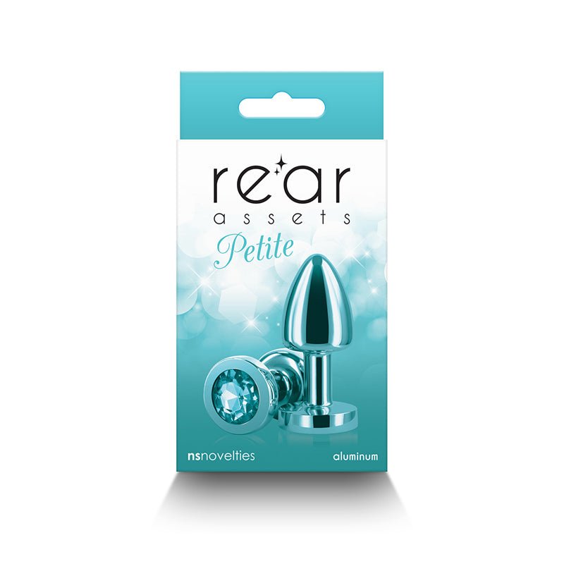 Rear Assets Petite Metal Anal Plug Teal - Royal Sins
