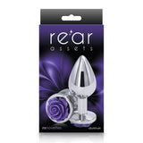 Rear Assets Rose Anal Plug Medium Purple - Royal Sins