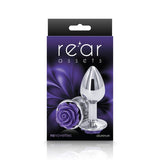 Rear Assets Rose Anal Plug Small Purple - Royal Sins