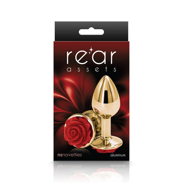 Rear Assets Rose Anal Plug Small Red - Royal Sins