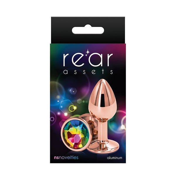 Rear Assets Rose Gold Anal Plug Small Rainbow - Royal Sins