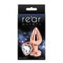 Rear Assets Rose Gold Heart Plug Medium Clear - Royal Sins