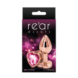 Rear Assets Rose Gold Heart Plug Small Pink - Royal Sins