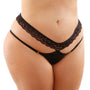 Ren Microfiber Panty With Double - Strap Waistband Black Queen - Royal Sins