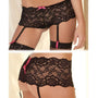 Rene Rofe Crotchless Lace Boyleg With Garters M/L - Royal Sins