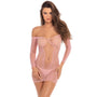 Rene Rofe Demure Long Sleeve Mini Dress Rose S/M - Royal Sins