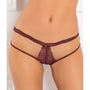 Rene Rofe Dive Deep Open Back Panty Burgundy S/M - Royal Sins