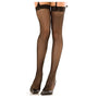 Rene Rofe Lace Top Fishnet Thigh Highs Black O/S - Royal Sins