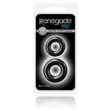 Renegade Double Stack Cock Rings 2 - Pack Black - Royal Sins