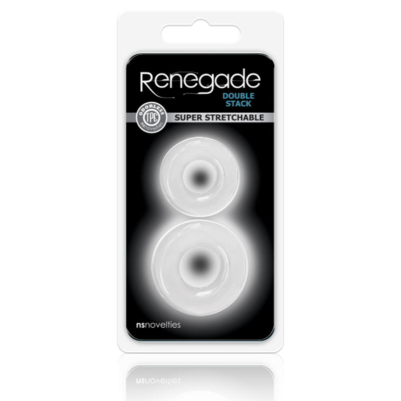 Renegade Double Stack Cock Rings 2 - Pack Clear - Royal Sins