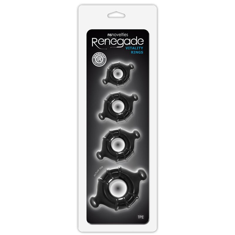 Renegade Vitality Rings 4 - Pack Black - Royal Sins