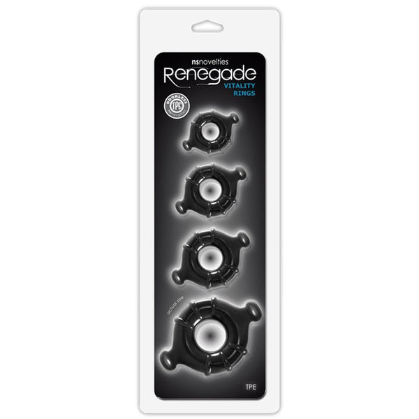 Renegade Vitality Rings 4 - Pack Black - Royal Sins