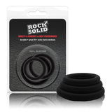 Rock Solid Black Gasket Silicone 3pc Set (.75in,1in,1.25in) - Royal Sins