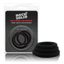 Rock Solid Black Gasket Silicone 3pc Set (.75in,1in,1.25in) - Royal Sins