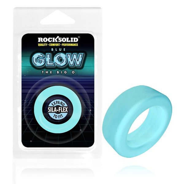 Rock Solid Sila - Flex Glow - in - the - Dark Big O C - Ring Blue - Royal Sins