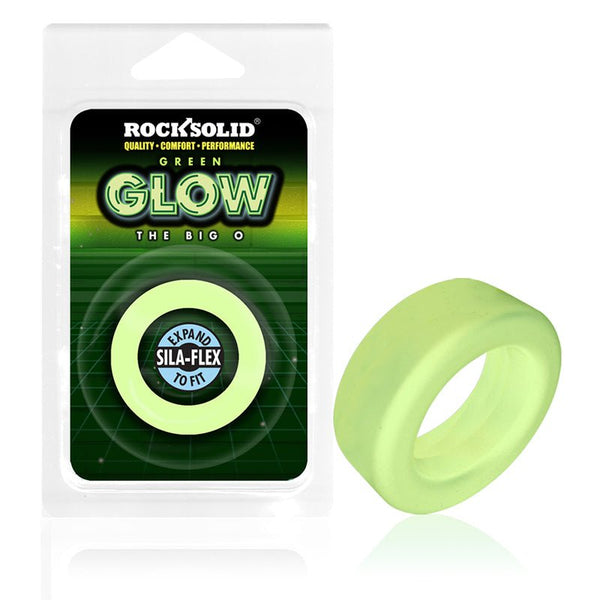 Rock Solid Sila - Flex Glow - in - the - Dark Big O C - Ring Green - Royal Sins
