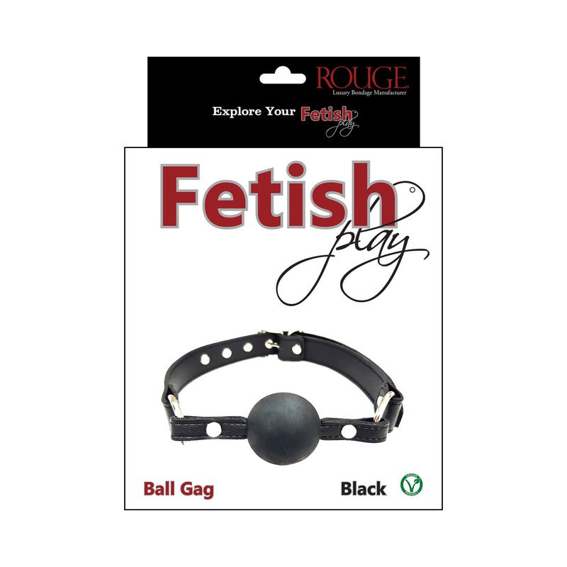Rouge Fetish Play Vegan Ball Gag Black - Royal Sins
