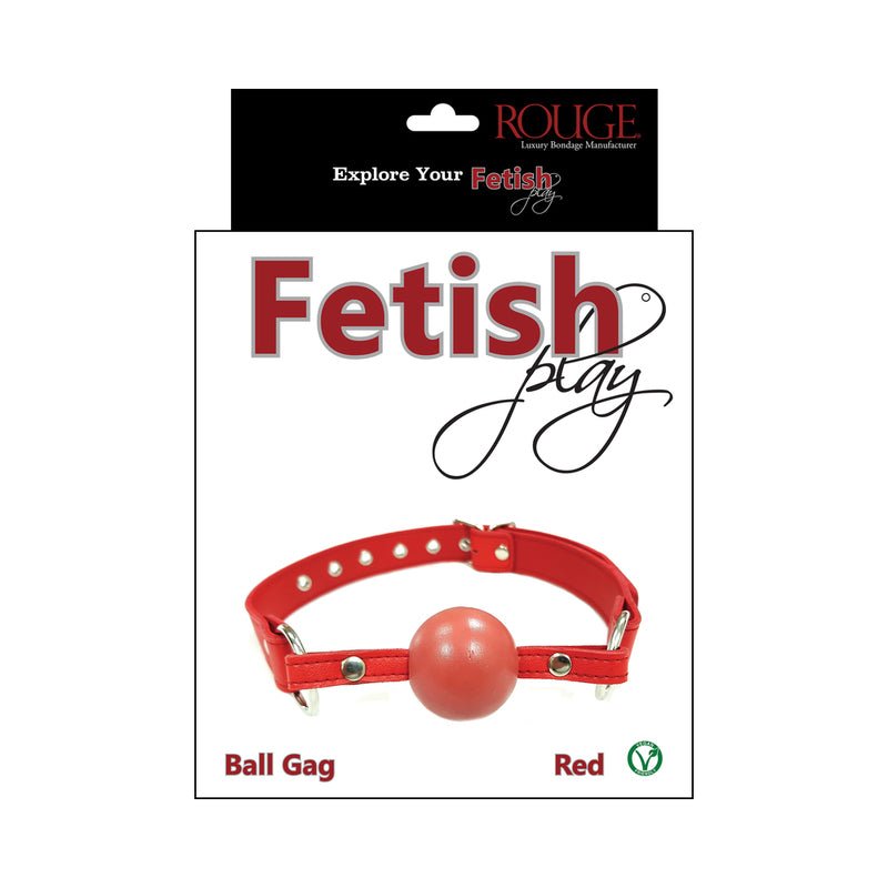 Rouge Fetish Play Vegan Ball Gag Red - Royal Sins