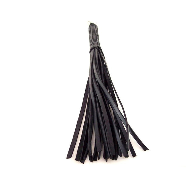 Rouge Flogger, Leather Spiral Black - Royal Sins