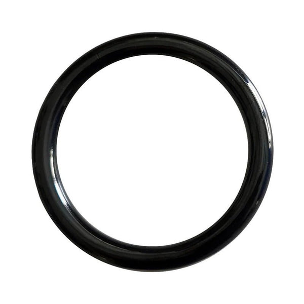 Rouge Stainless Steel Round Cock Ring 45mm Black - Royal Sins