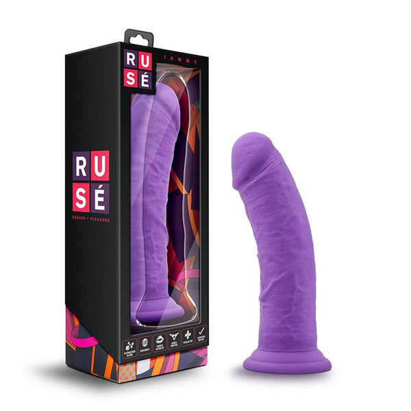 Ruse Jammy Realistic 8 in. Silicone Dildo Purple - Royal Sins