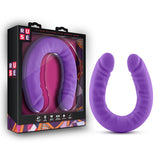 Ruse Realistic 18 in. Silicone Slim Double Dong Dual Ended Dildo Purple - Royal Sins