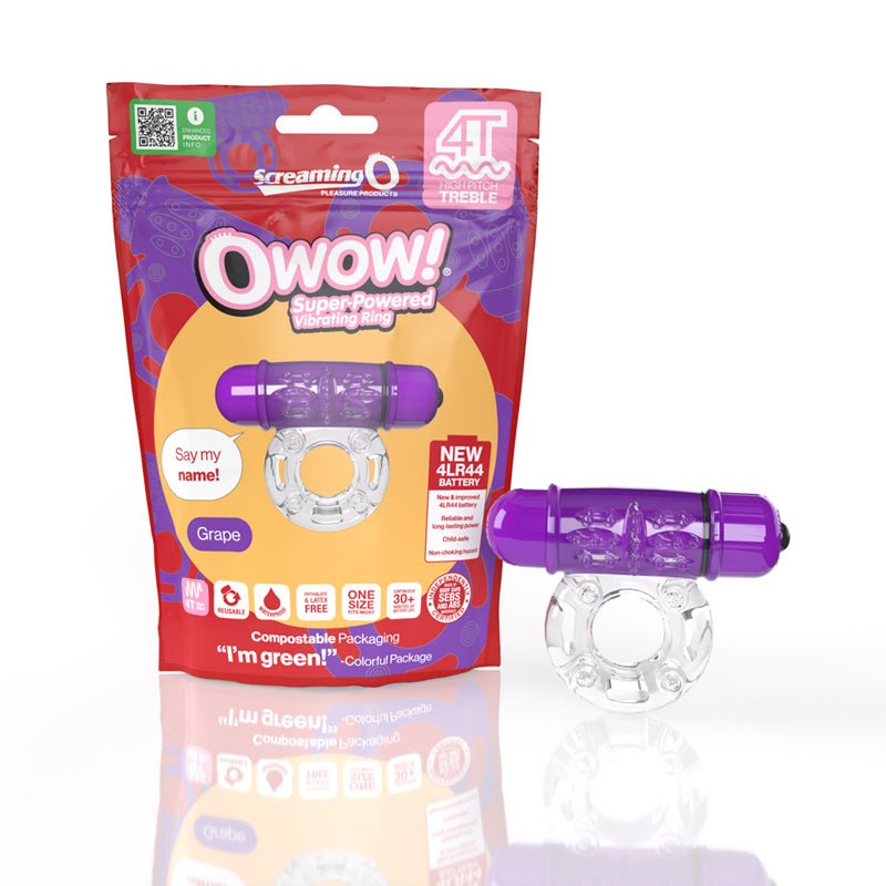 Screaming O 4T OWow Vibrating Cockring Grape - Royal Sins